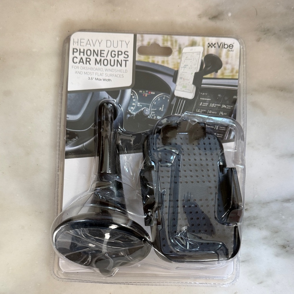 Vibe Black Phone and GPS Car Holder